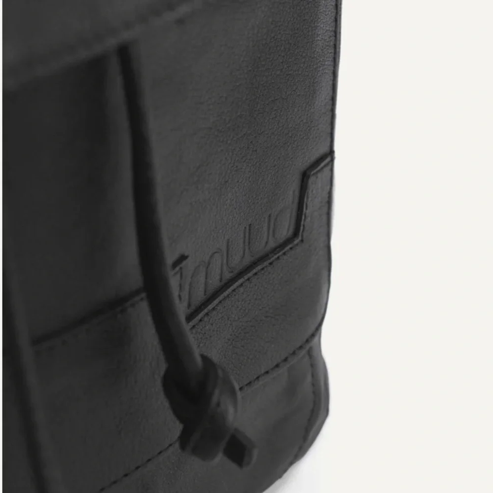 Muud Black Gimo Leather Backpack BNWT - Picture 8 of 13